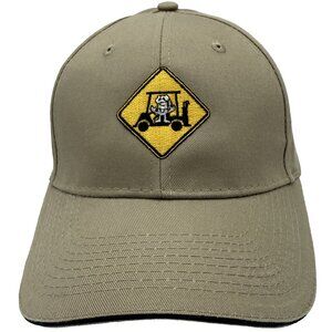 Funny Golf Cart Crossing Sign Hat | Dad Hat Cap | Embroidered Golfer Humor Gift